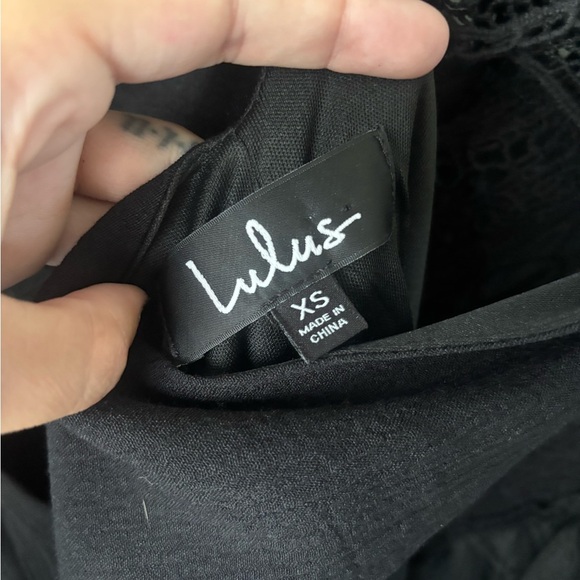 ‼️Price Drop‼️End of Summer Sale‼️ Lulu's Black Lace Mini Dress - Picture 6 of 6